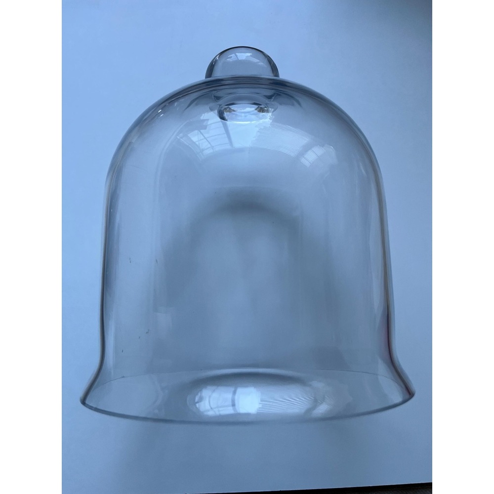 Vintage Hand Blown Glass Cloche 9"x 8" BELL JAR Garden Cloche Dome Apothecary